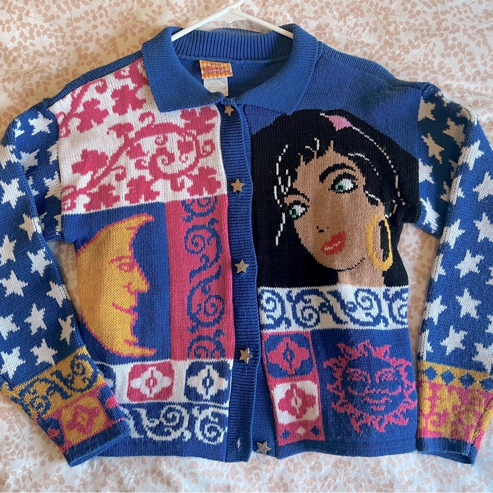 Vintage Disney Hunchback of Notre Dame Esmerelda Cardigan ChildSize 14/ W XS/S - Picture 6 of 8